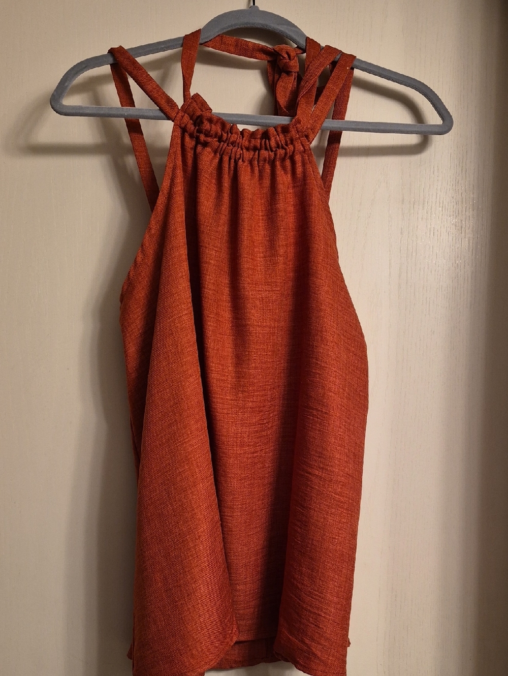 Womens Rust Halter Tank Top